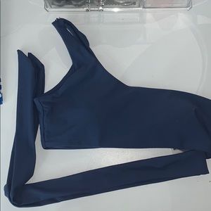 SHEIN Tie Waist One Shoulder Bikini Top